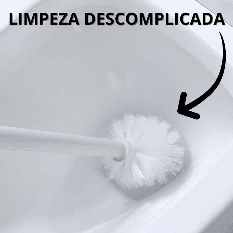 Escova Sanitária com Suporte de Parede