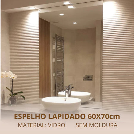 Espelho Lapidado 60x70cm Retangular