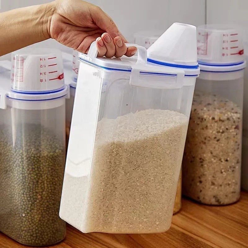 Kit 2 Pote Hermético 2,5L com Copo Medidor