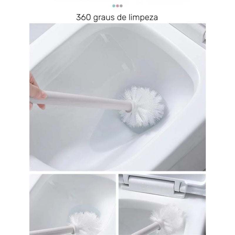 Escova Sanitária com Suporte de Parede