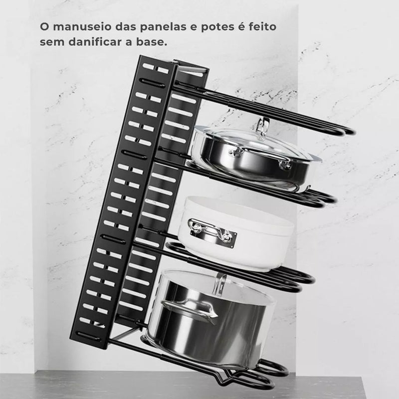 Organizador de Panelas Multiuso Ajustável